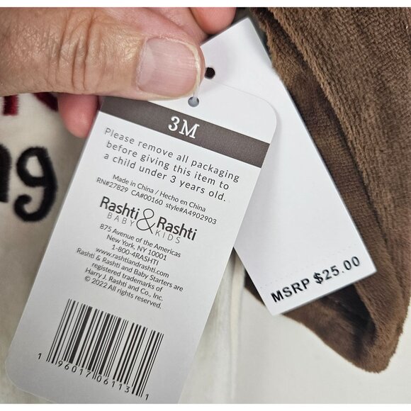 Boys Baby Starters My First Thanksgiving Footed Outfit Size 3 Months Turkey Soft - Picture 8 of 9